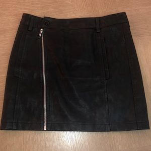Faux leather skirt